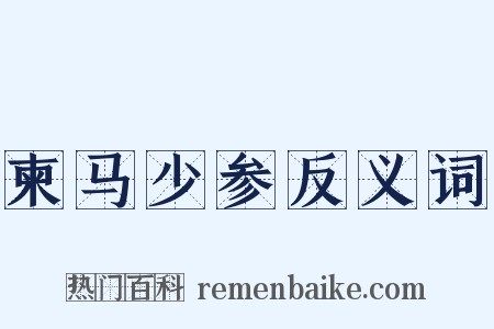 柬马少参反义词是什么意思的图片